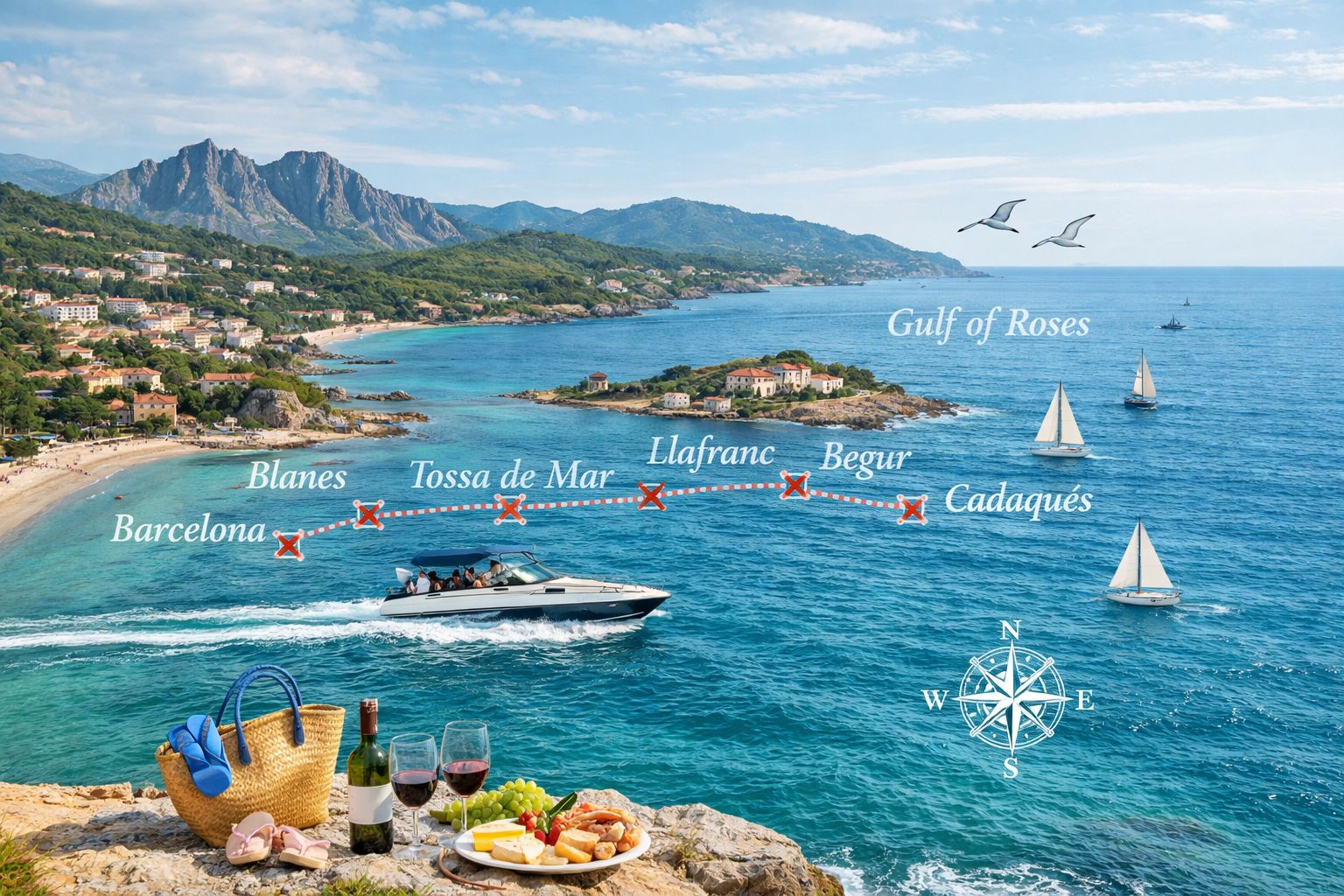 Multi Day trip Navis Barcelona Exclusive Boat Charter Costa Brava